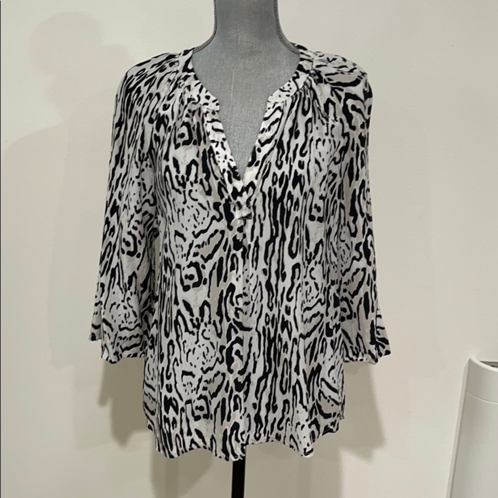 Joie S animal print silk shirt
